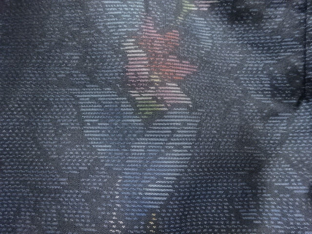 JAPANESE KIMONO / ANTIQUE UNDERSKIRT / SILK / DORO OSHIMA TSUMUGI / REVERSIBLE / WOVEN FLORAL PLANTS